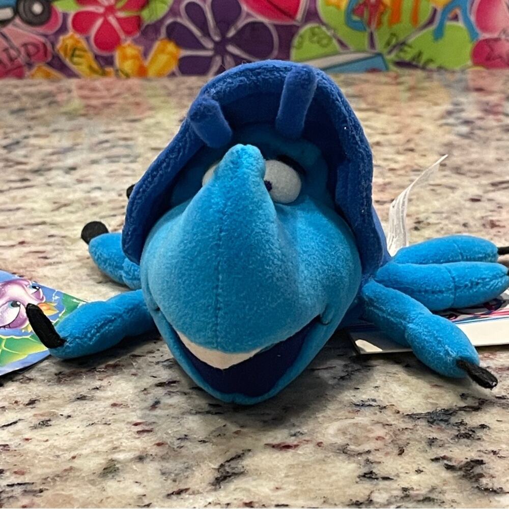 Disney bugs life Blue Dim Mini Bean Bag 7" Bug Plush Toy from The Disney Store